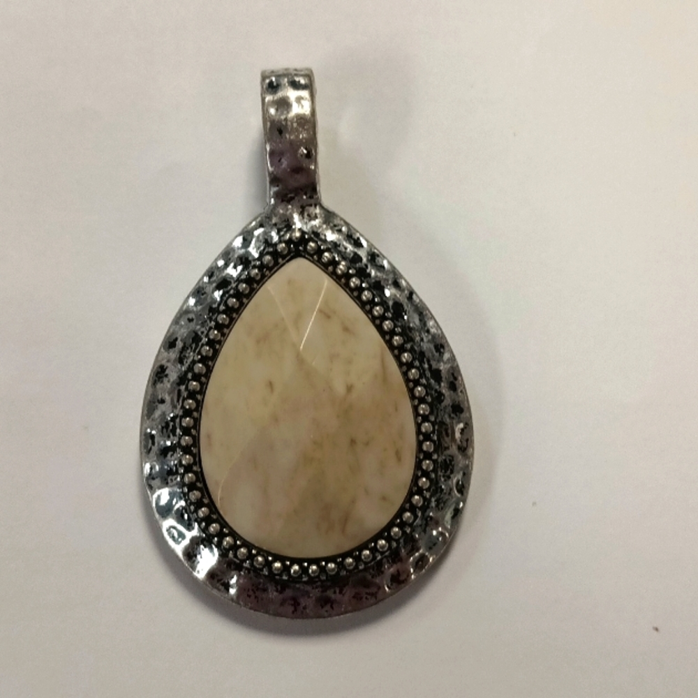 White Howlite Stone Pendant